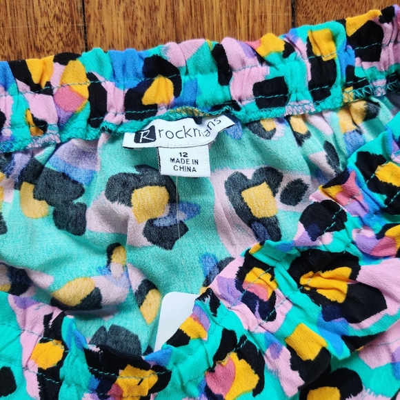 BNWT ROCKMANS|| Abstract print off shoulder 3/4 wrap style sleeve Top Size 12 - Picture 2 of 8